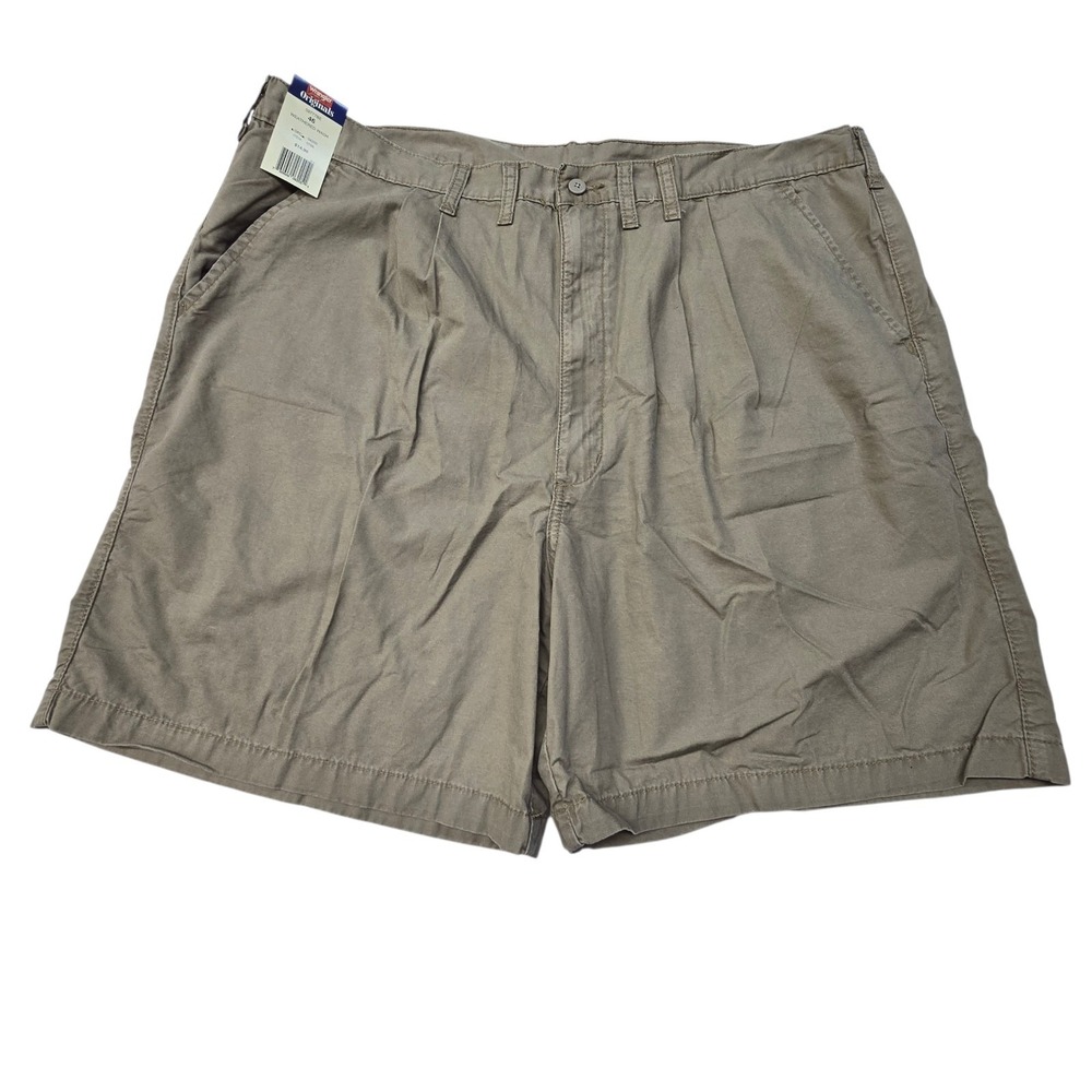 Vintage NWT Wrangler Originals Shorts Men 46 Khaki Deadstock 6.5" Pleated Front‎